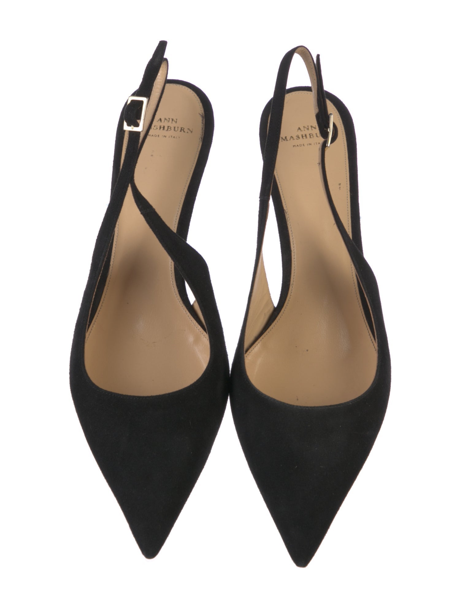 Ann Mashburn Suede Slingback Pumps